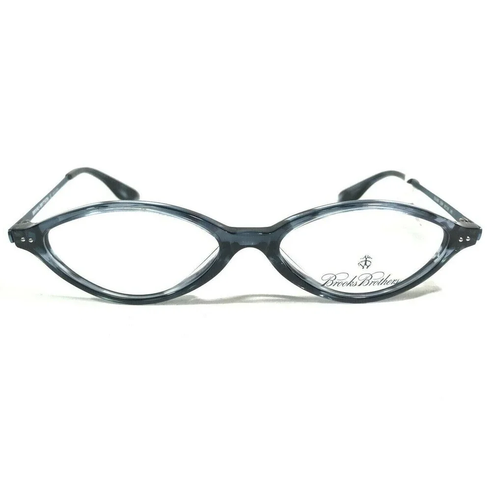 Brooks Brothers Petite Eyeglasses Frames BB699 5298 Blue Horn Round 50-15-140